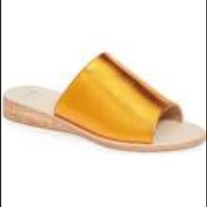 𝅺seychelles Stanza Metallic Orange Slide NWT Size 7